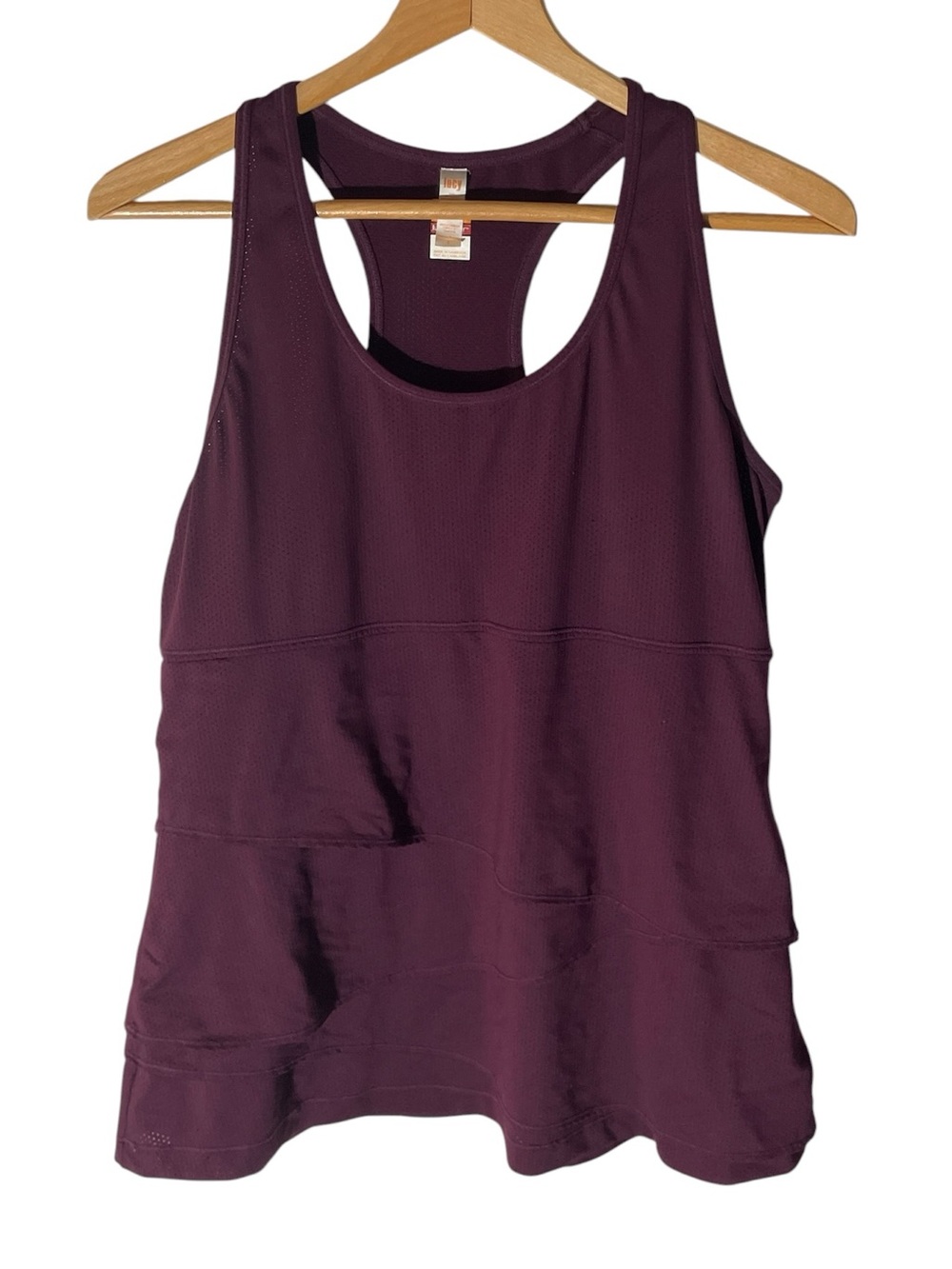 X4- Lucy Large LG Athletic Women's Racerback Tank Top - Plum